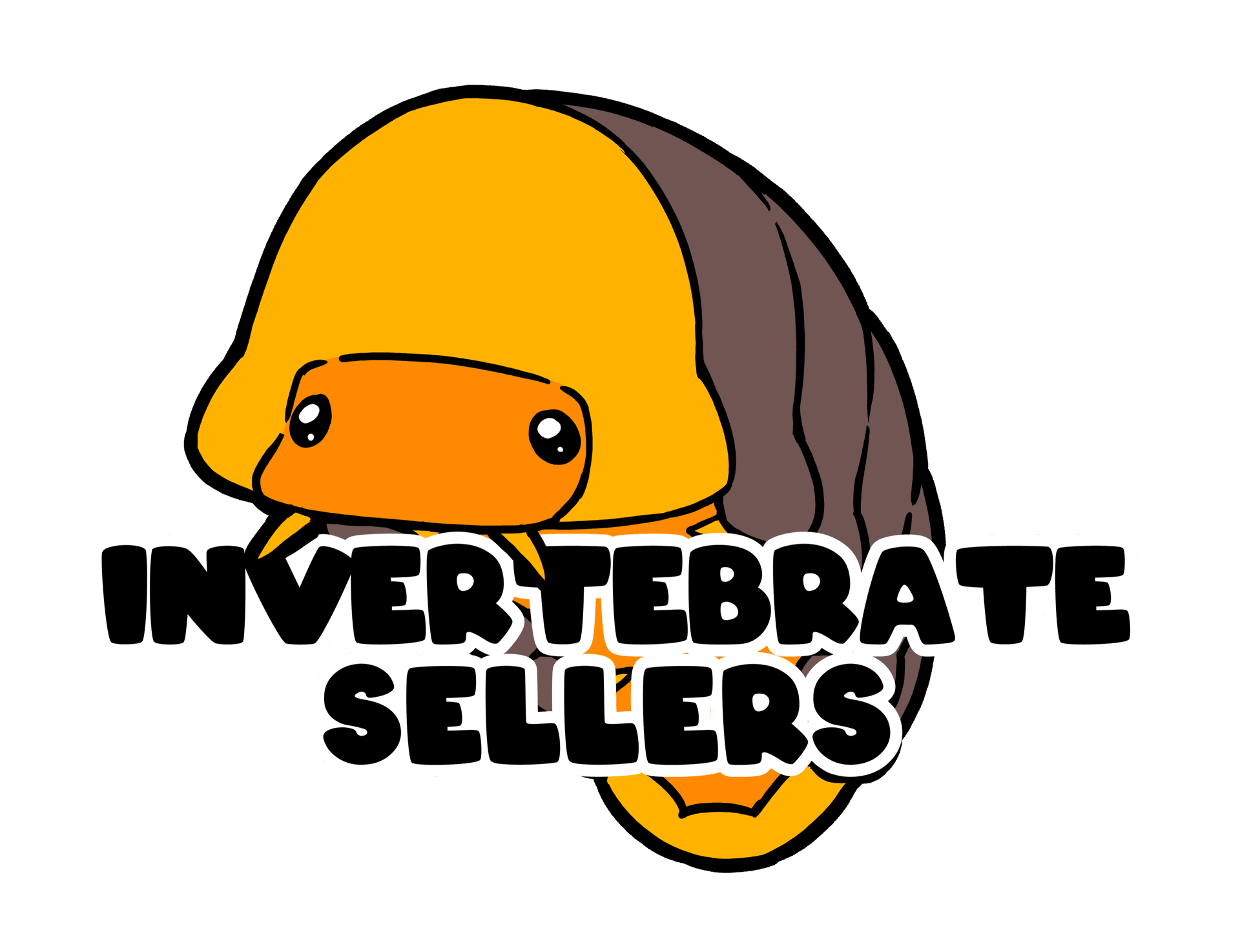 Rubber Ducky isopod illustration with the invertebrate sellers wordmark